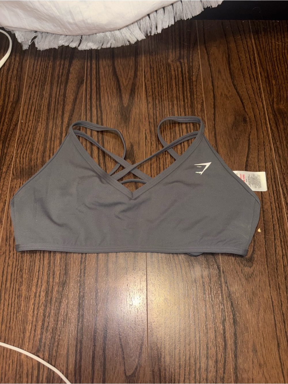 Gymshark Gray Crisscross Strappy Sports Bra